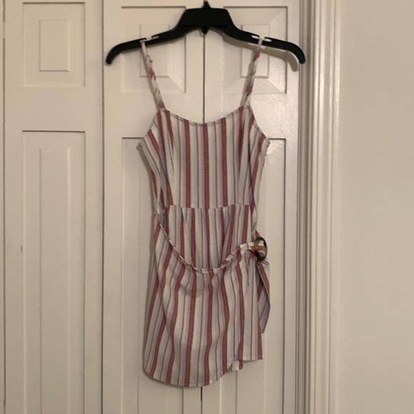Areropostale Romper with Wrapped Front, Blush and Blue, XS - Picture 1 of 2